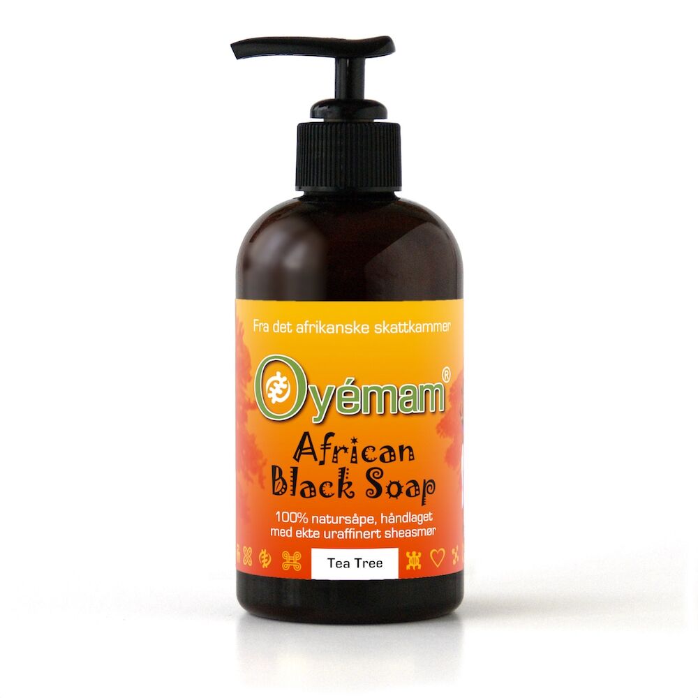 Flytende african black soap med tea tree 250 ml