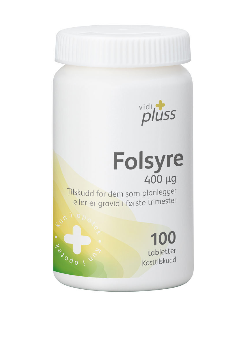 Folsyre 400mcg 100 tabletter