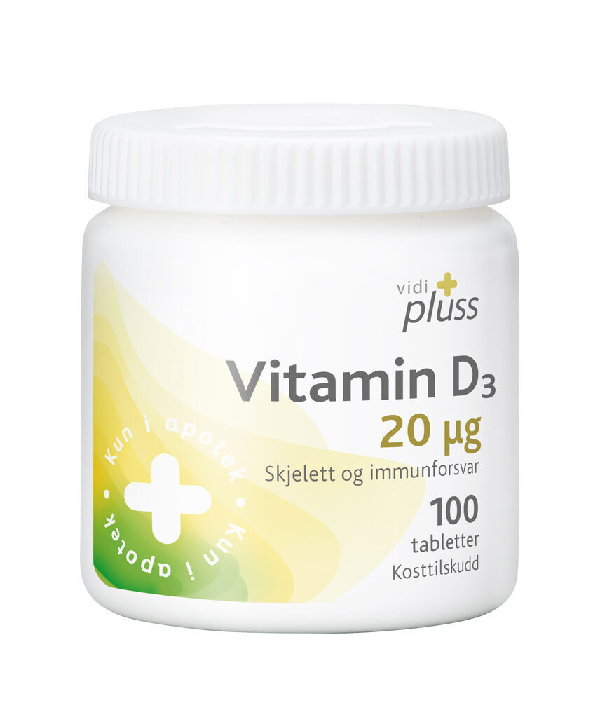 Vitamin D 20 mcg 100 tabletter