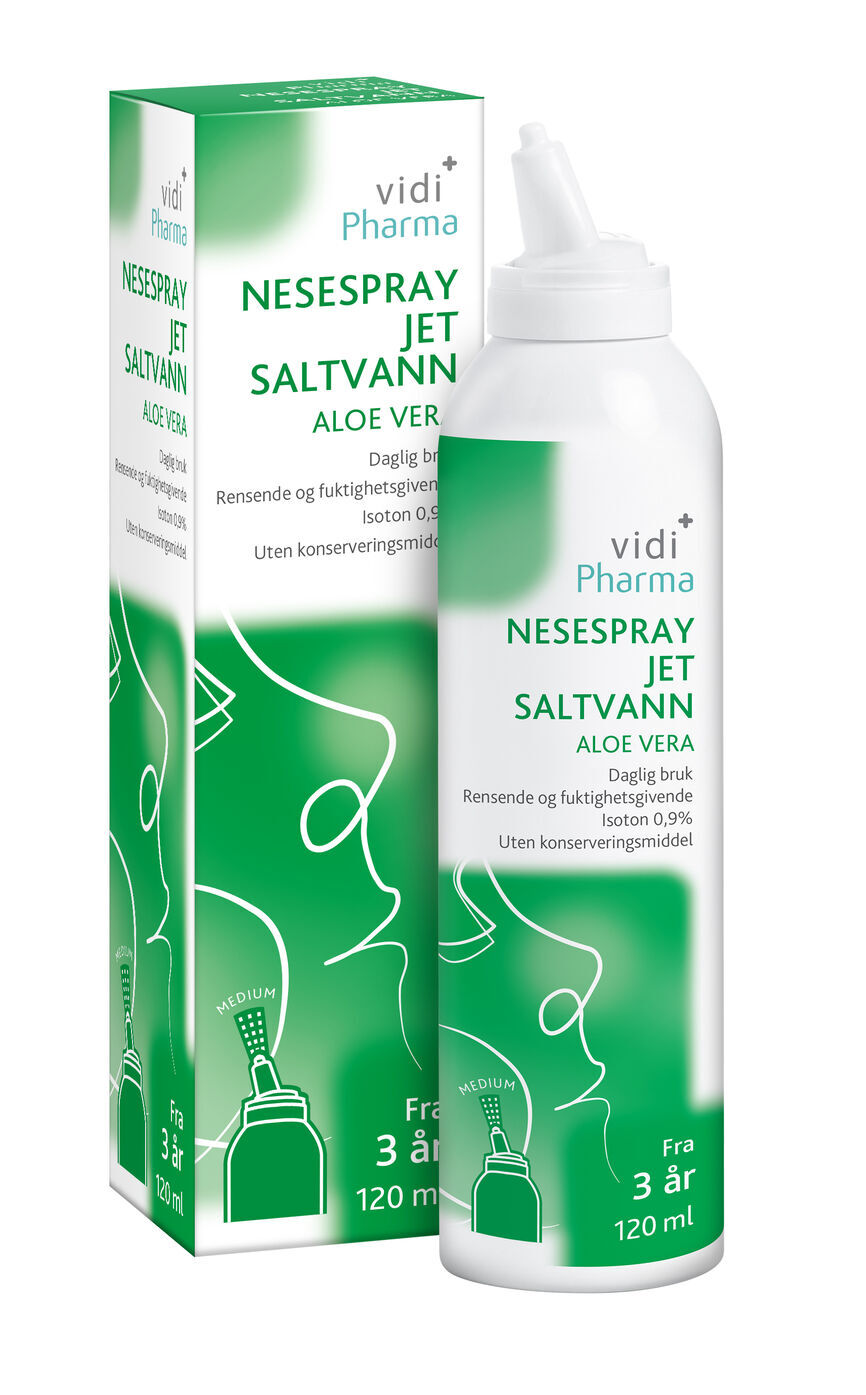 Nesespray jet saltvann aloe vera 120 ml