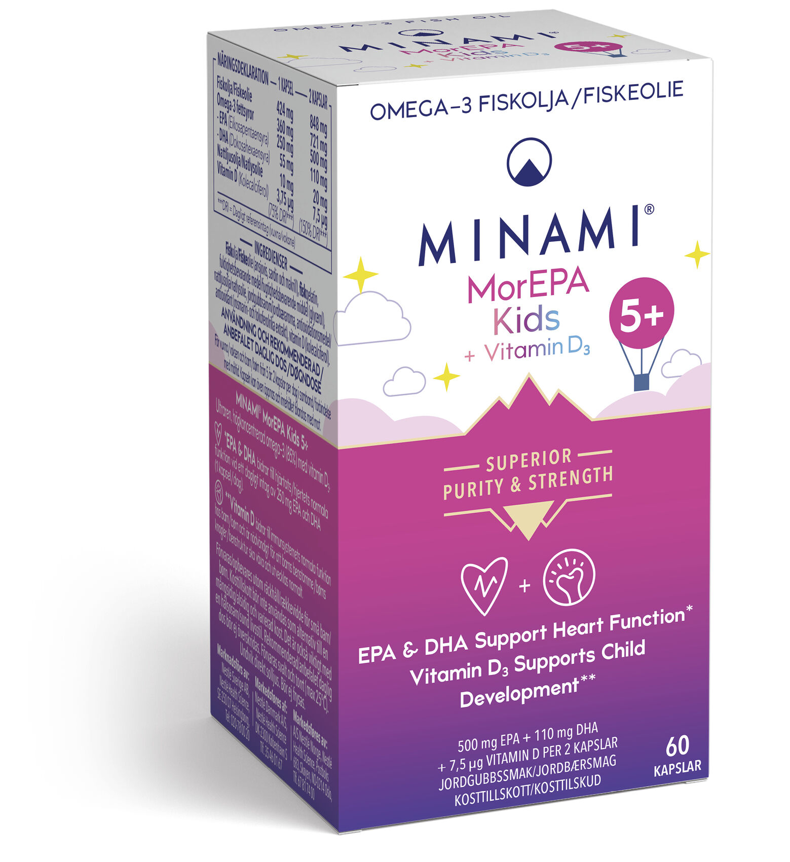 MorEPA Kids Omega-3 med D-vitamin 60k