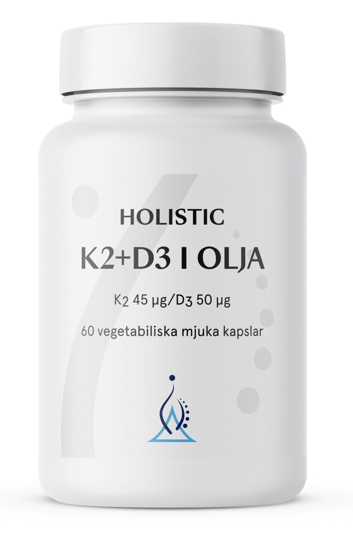 K2+D3-vitamin i olja, 60 kapslar