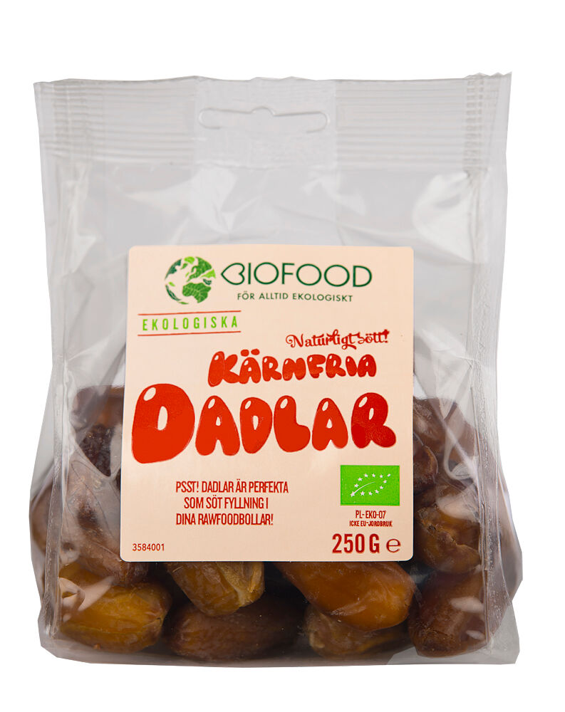 Dadlar kärnfria 250 g EKO