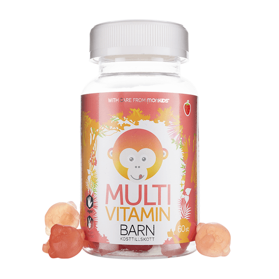 Multivitamn Jordgubb Barn 60 tuggisar