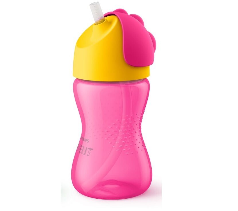 Straw Cup ergonomisk 300 ml Rosa