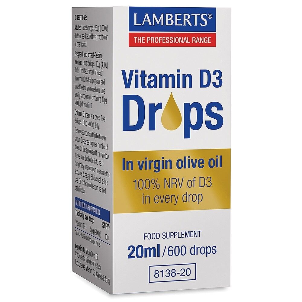 Vitamin D3-Droppar - 20ml - Flytande D vitamin