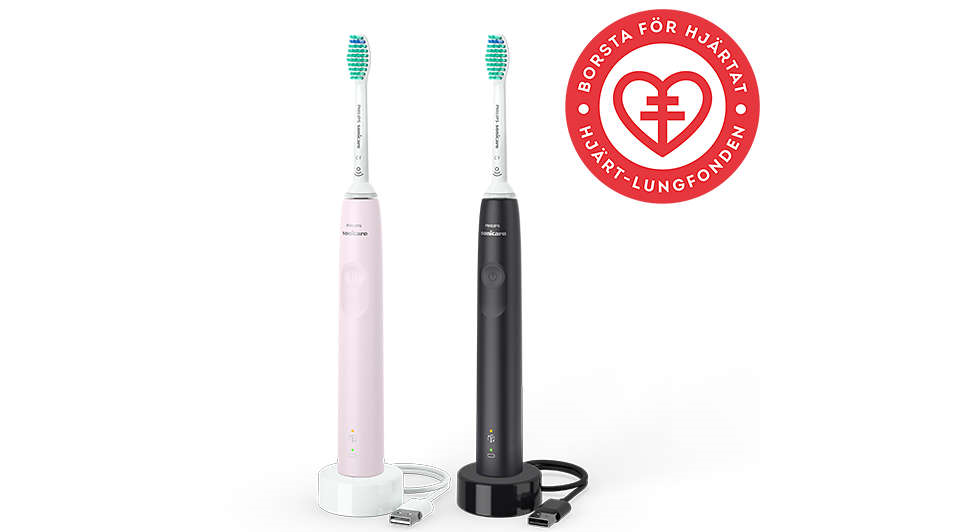 Sonicare 3100 series 2x Sonisk eltandborste - Svart/Rosa