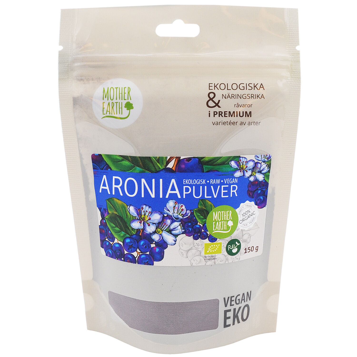 Aroniapulver Raw & Eko 150g