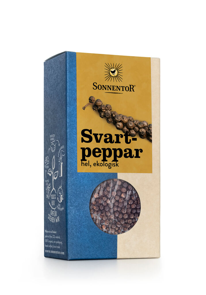 Svartpeppar, Hel, 55g EKO