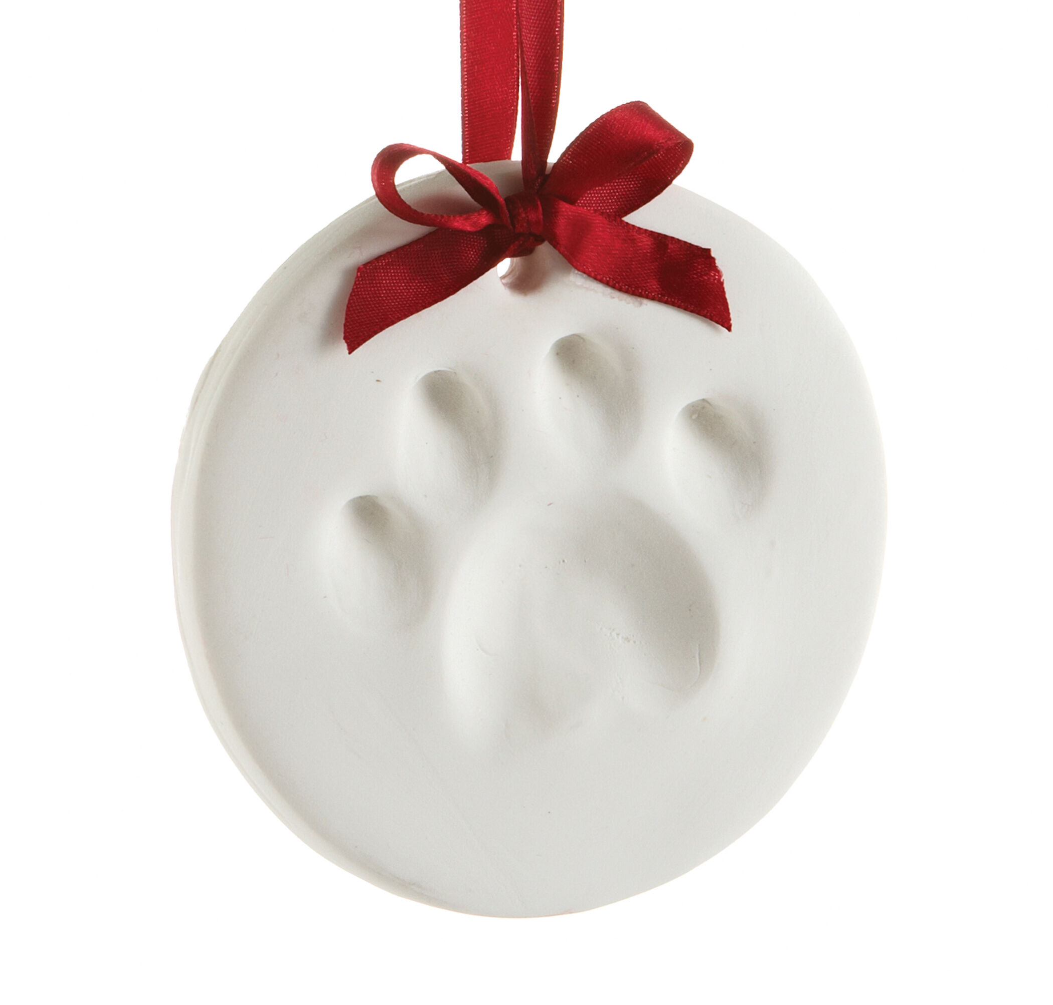 Pawprints Ornament - Round White