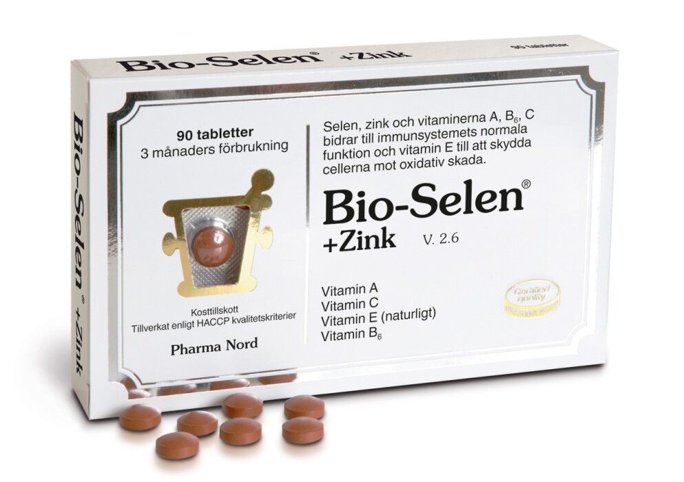 Bio-Selen + Zink 90 tabletter