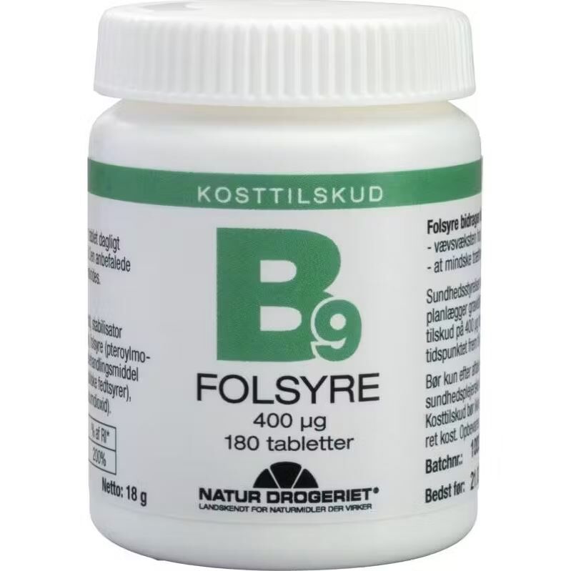 Folsyra 400 μg 180 st.