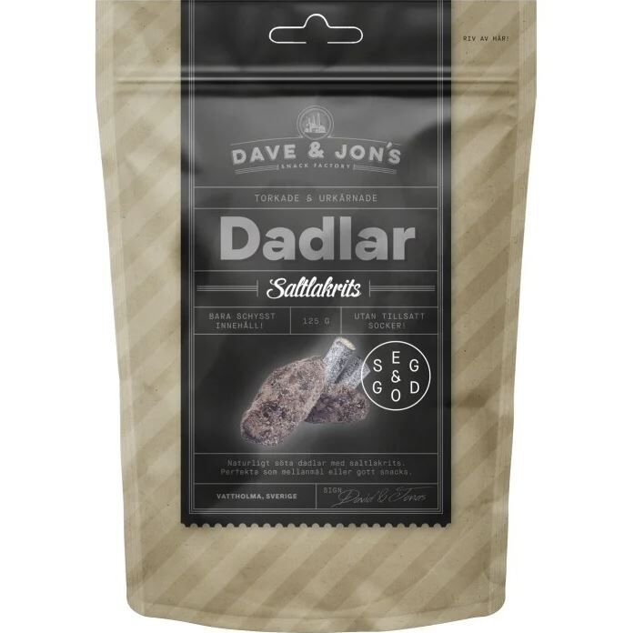 Dadlar Saltlakrits 125 g