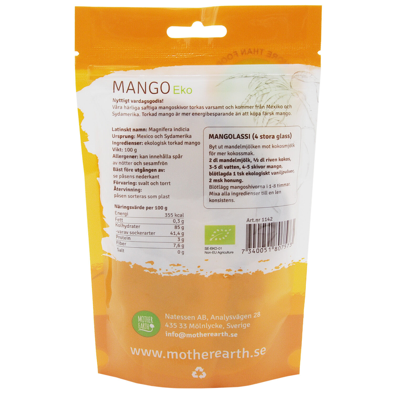 Mango torkad eko 100g