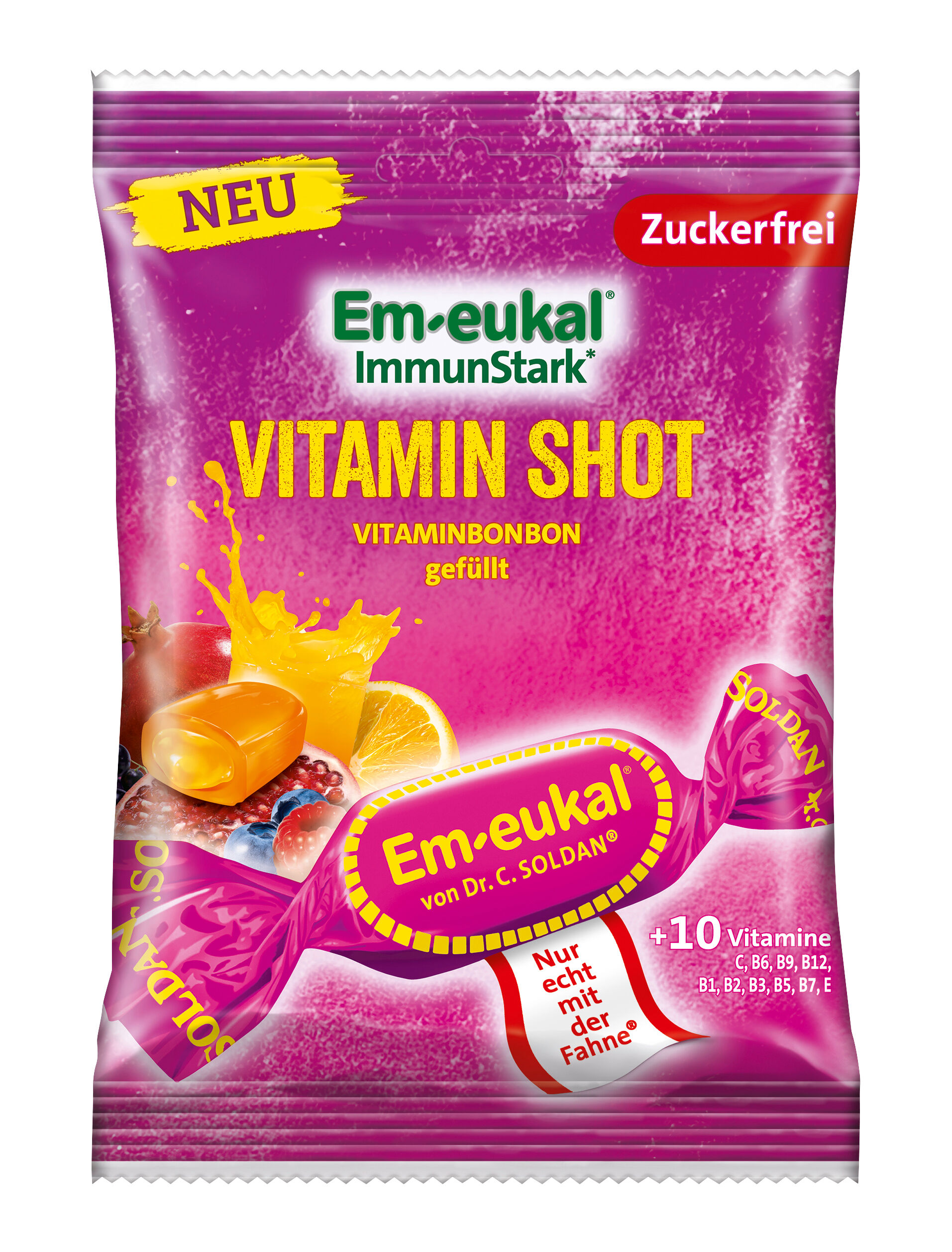 Sockerfri Halstablett Vitamin Shot 75g