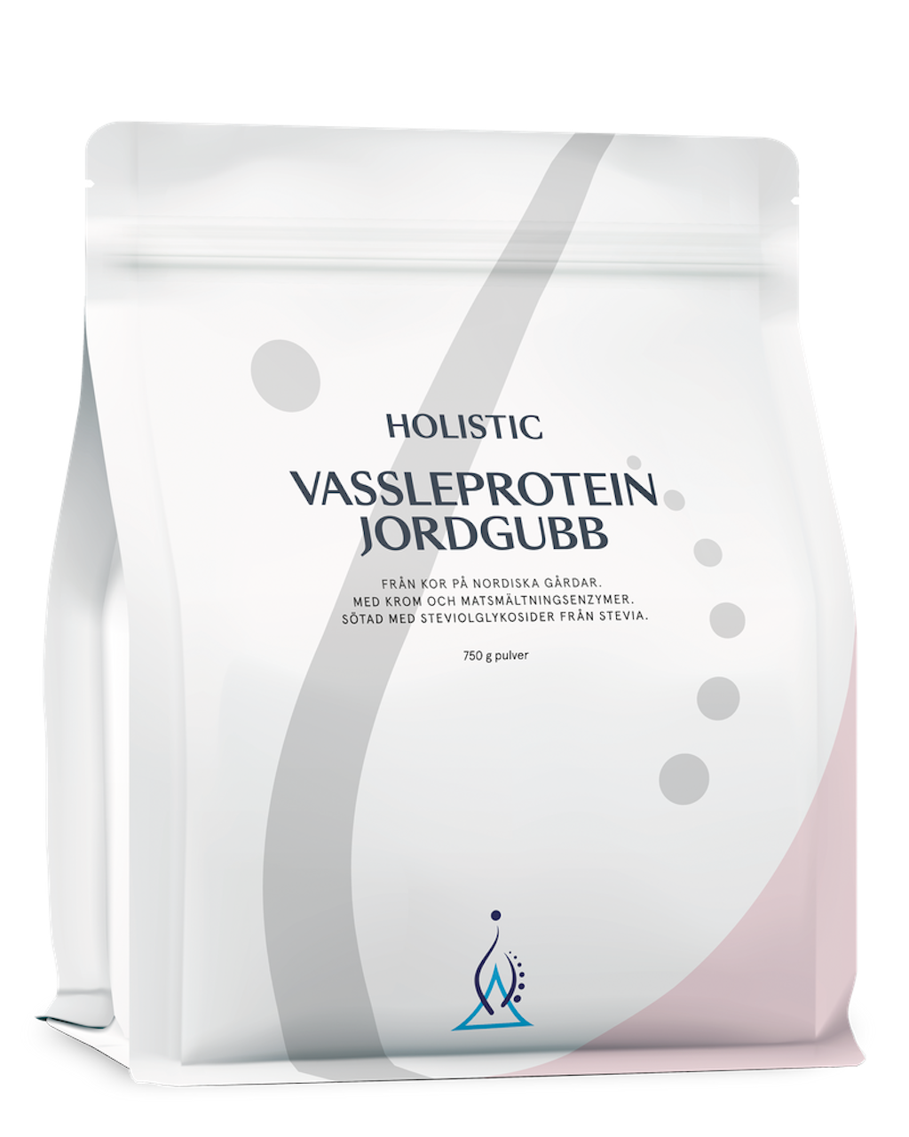 Vassleprotein Jordgubb, 750 g - Holistic