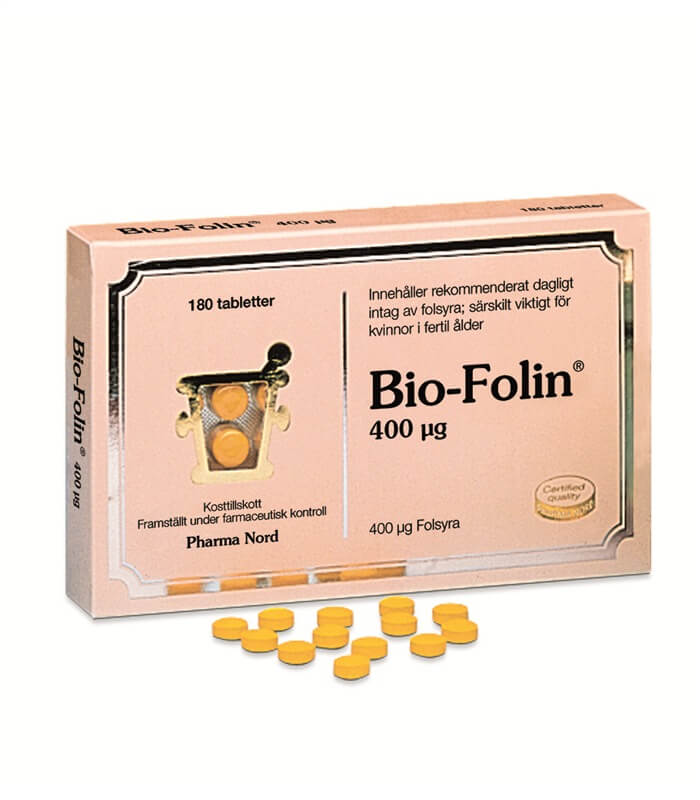 Folsyra - Bio-Folin 180 tabletter