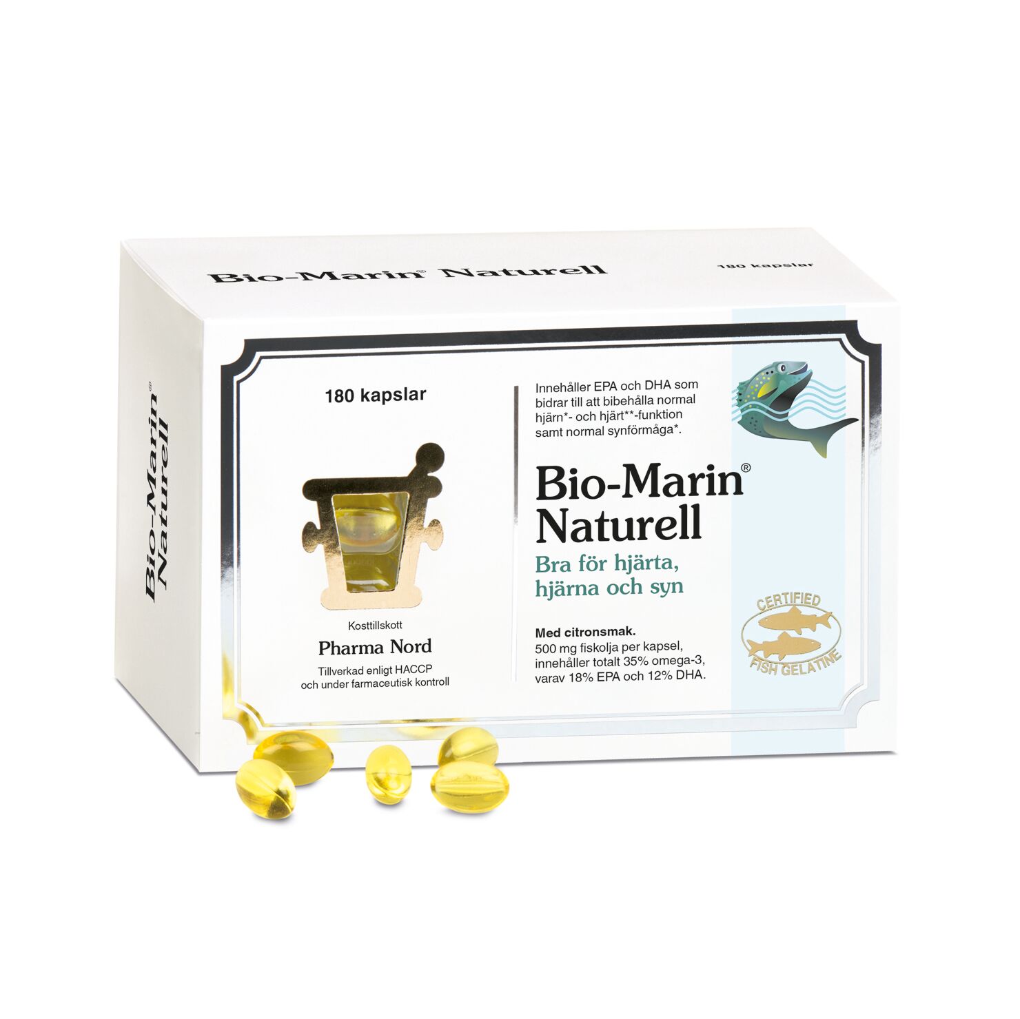 Bio-Marin Naturell (Omega-3) 180 kapslar