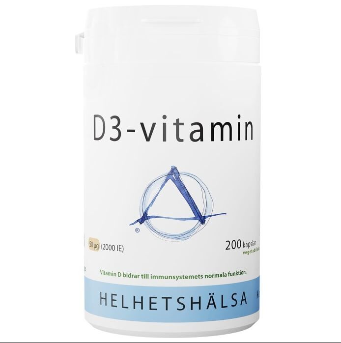 D3-vitamin 50 µg 200 kapslar