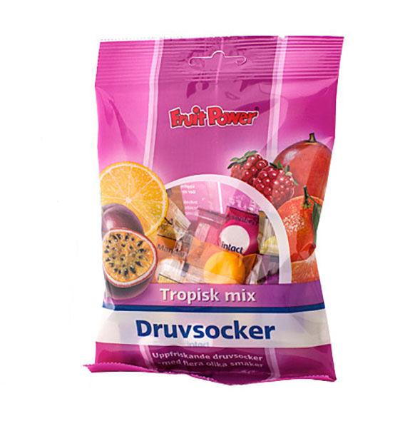 Druvsocker tropisk-mix påse 75g Fruit Power