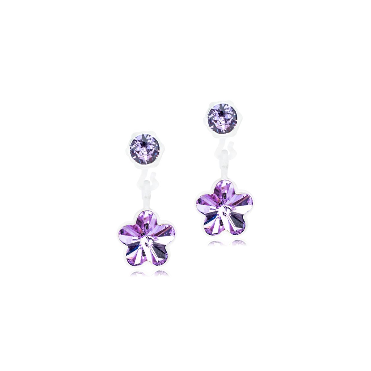 Örhängen MP Pendant Flower 4/6 mm Violet 1 par