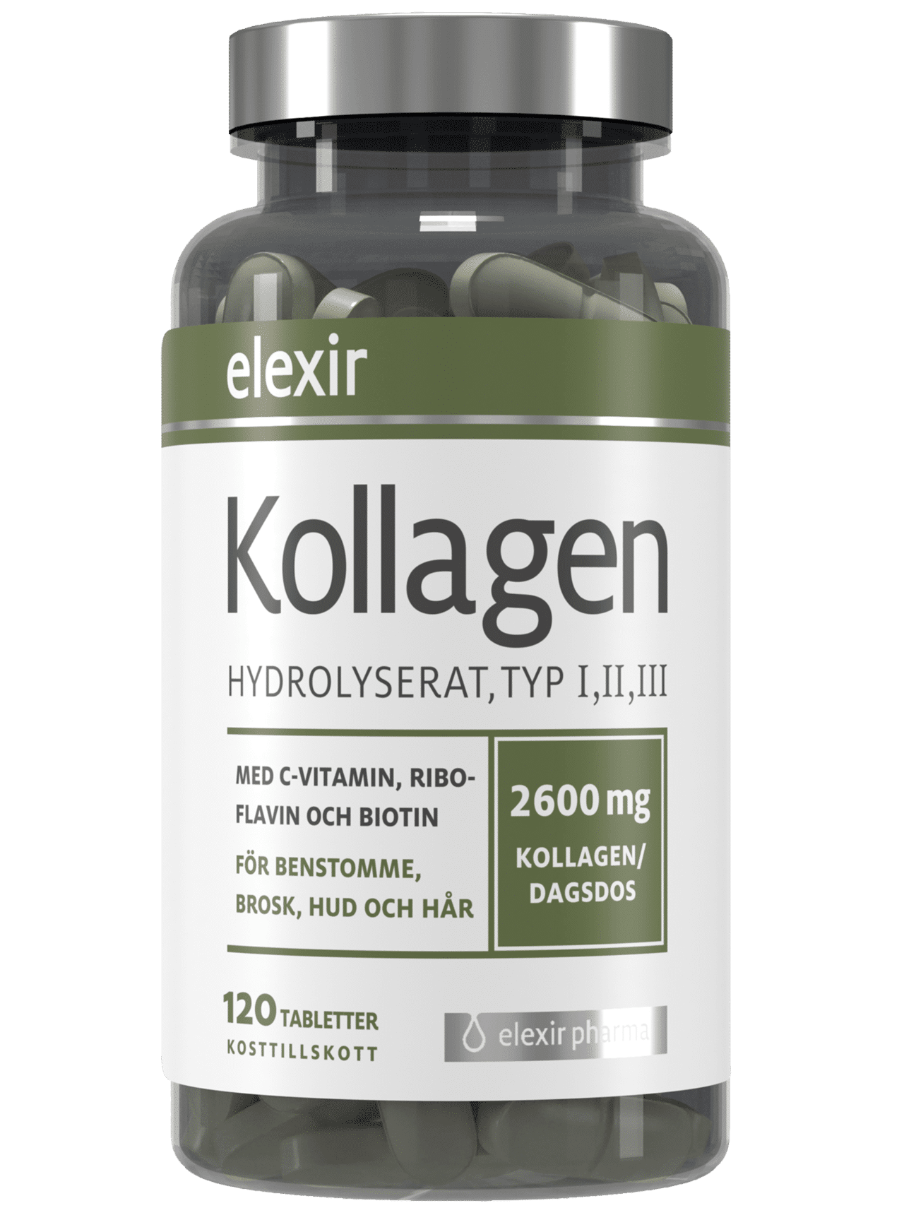 Kollagen hydrolyserat 120 tabletter