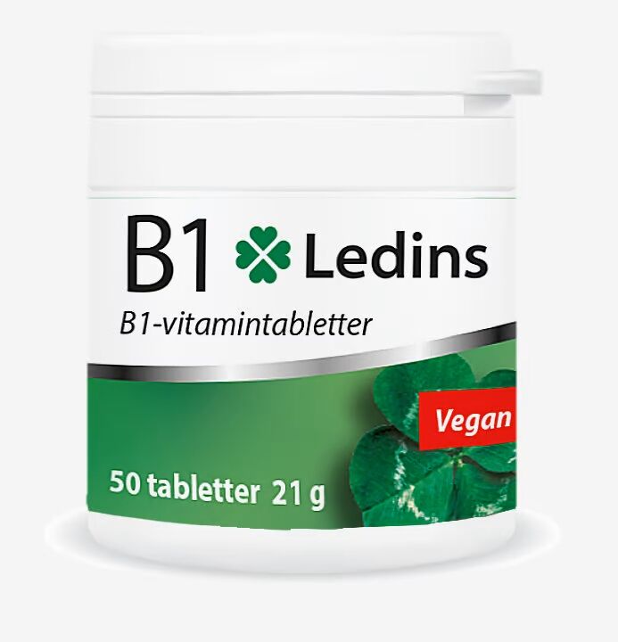 B1 Vitamin 100 mg, 50 tabletter