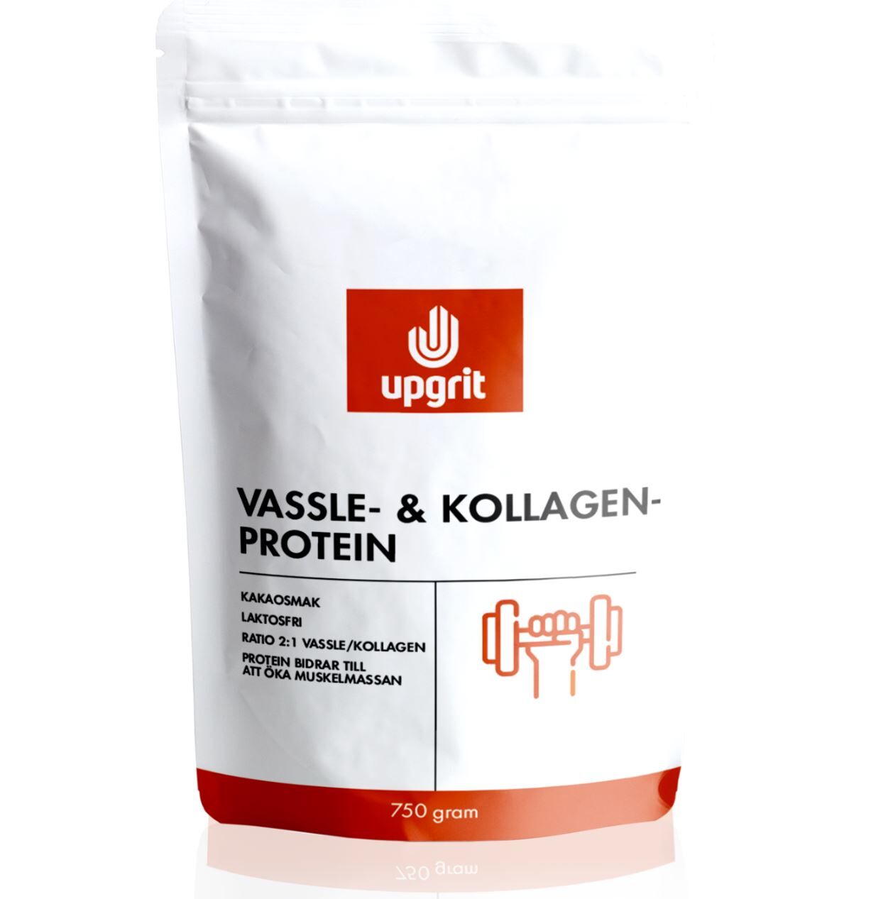 Vassle & kollagenprotein 750 g Kakao