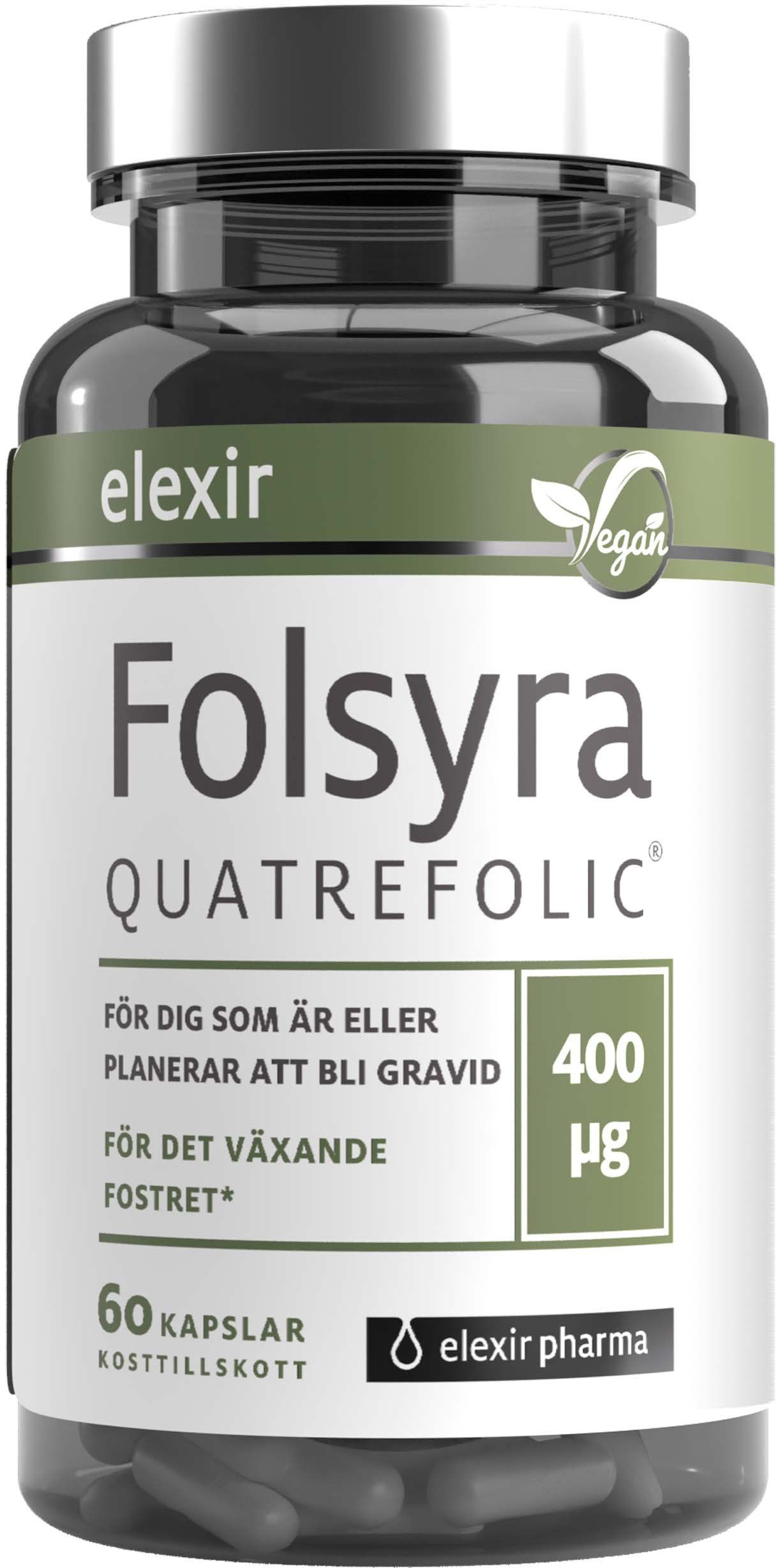 Elexir Folsyra 60 kapslar