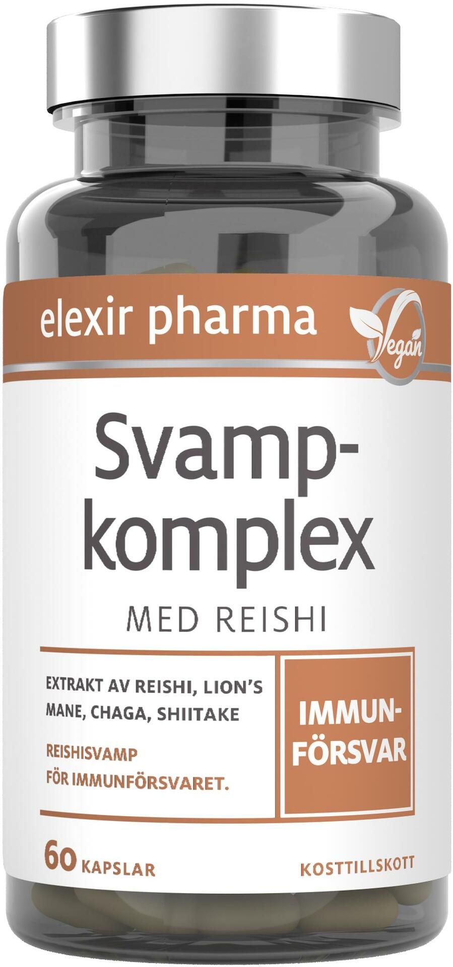 Svampkomplex med Reishi 60 kapslar