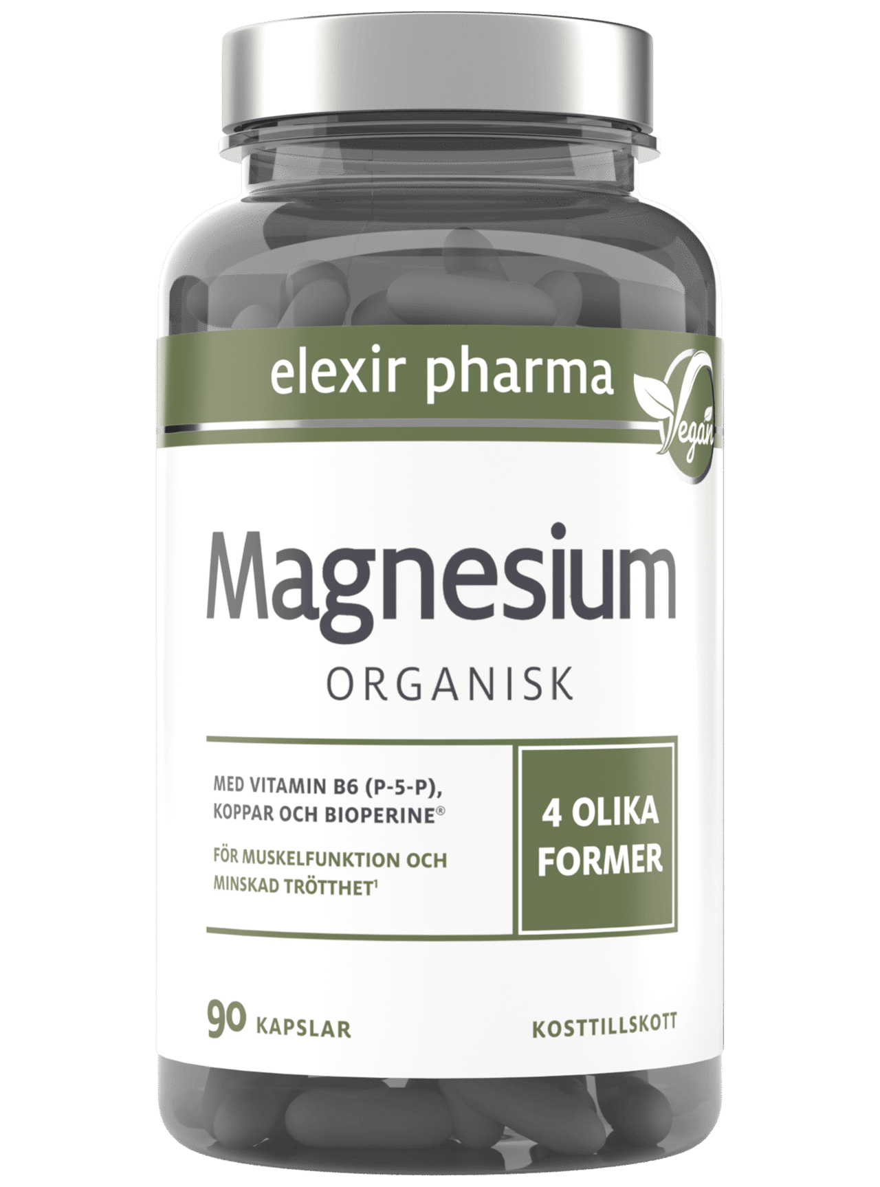 Organisk Magnesium 120mg 90 kapslar