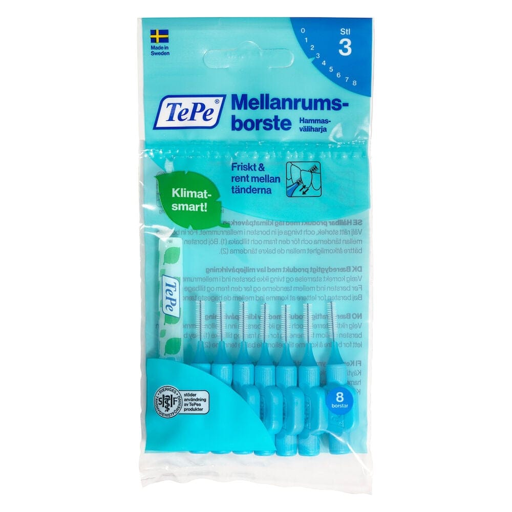 Mellanrumsborste Original 0,6mm Blå 8-pack