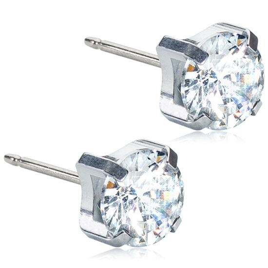 ST Tiffany 7 mm CZ White 1 par