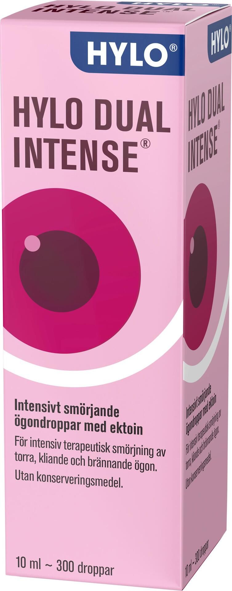 DUAL INTENSE Intensivt smörjande ögondroppar med ektoin 10ml