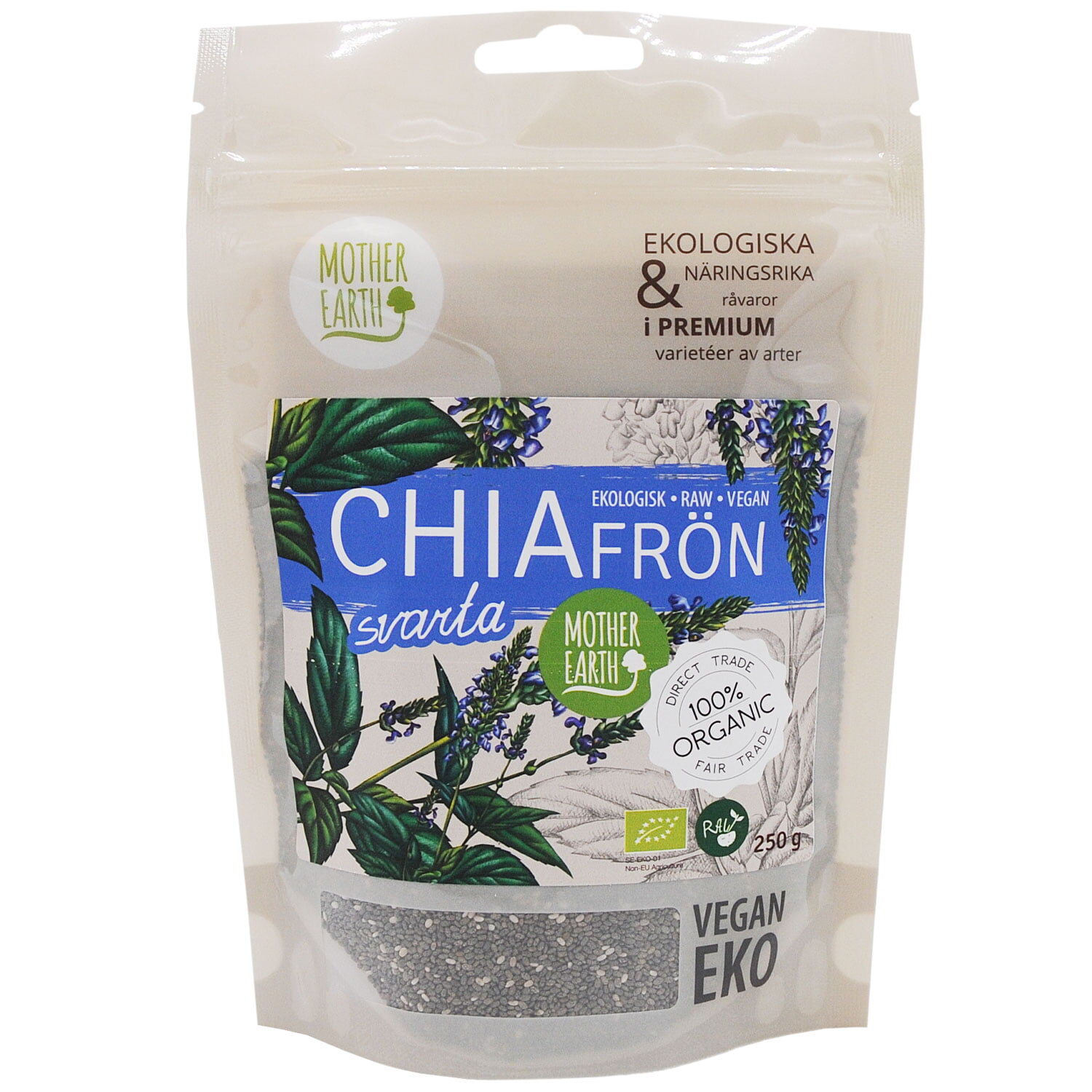Chiafrö Svarta RAW&EKO 250g
