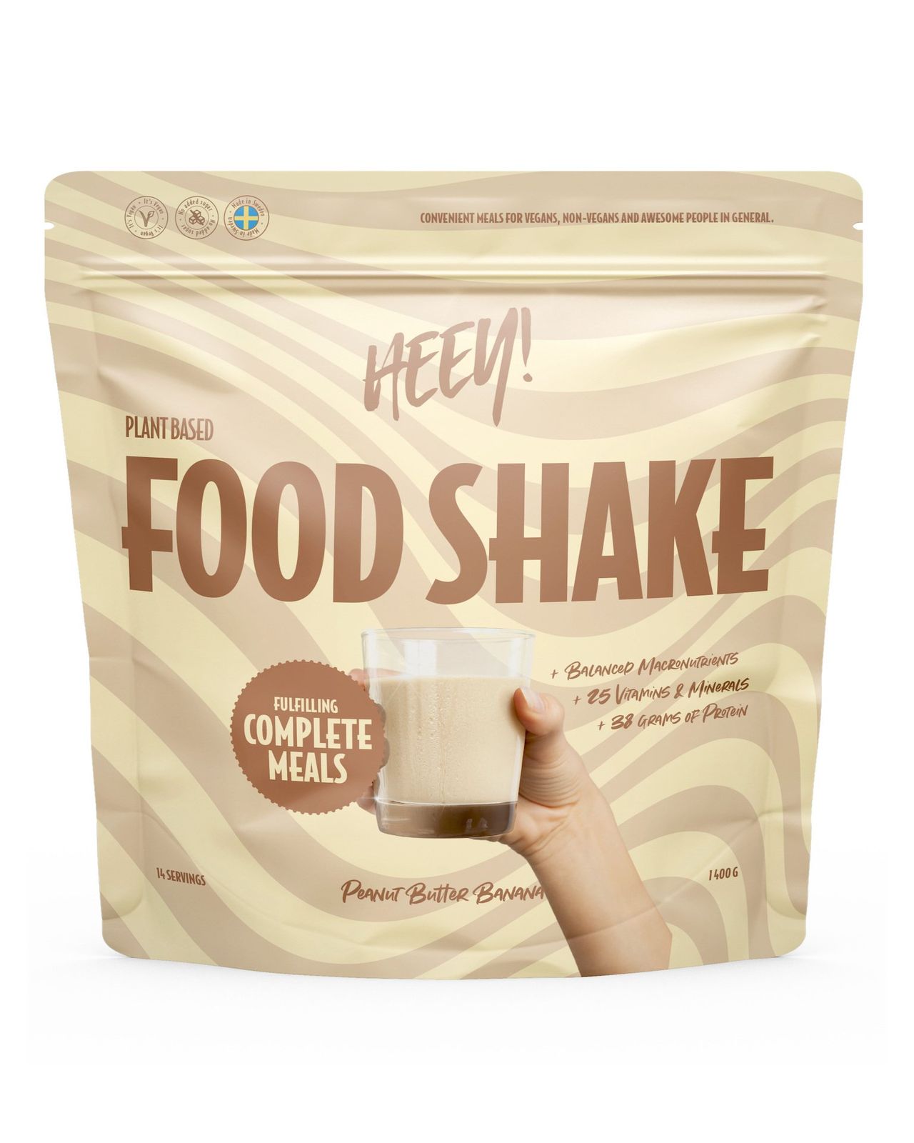 Vegansk Food Shake Måltidsersättning Jordnötssmör Banan 1400 g