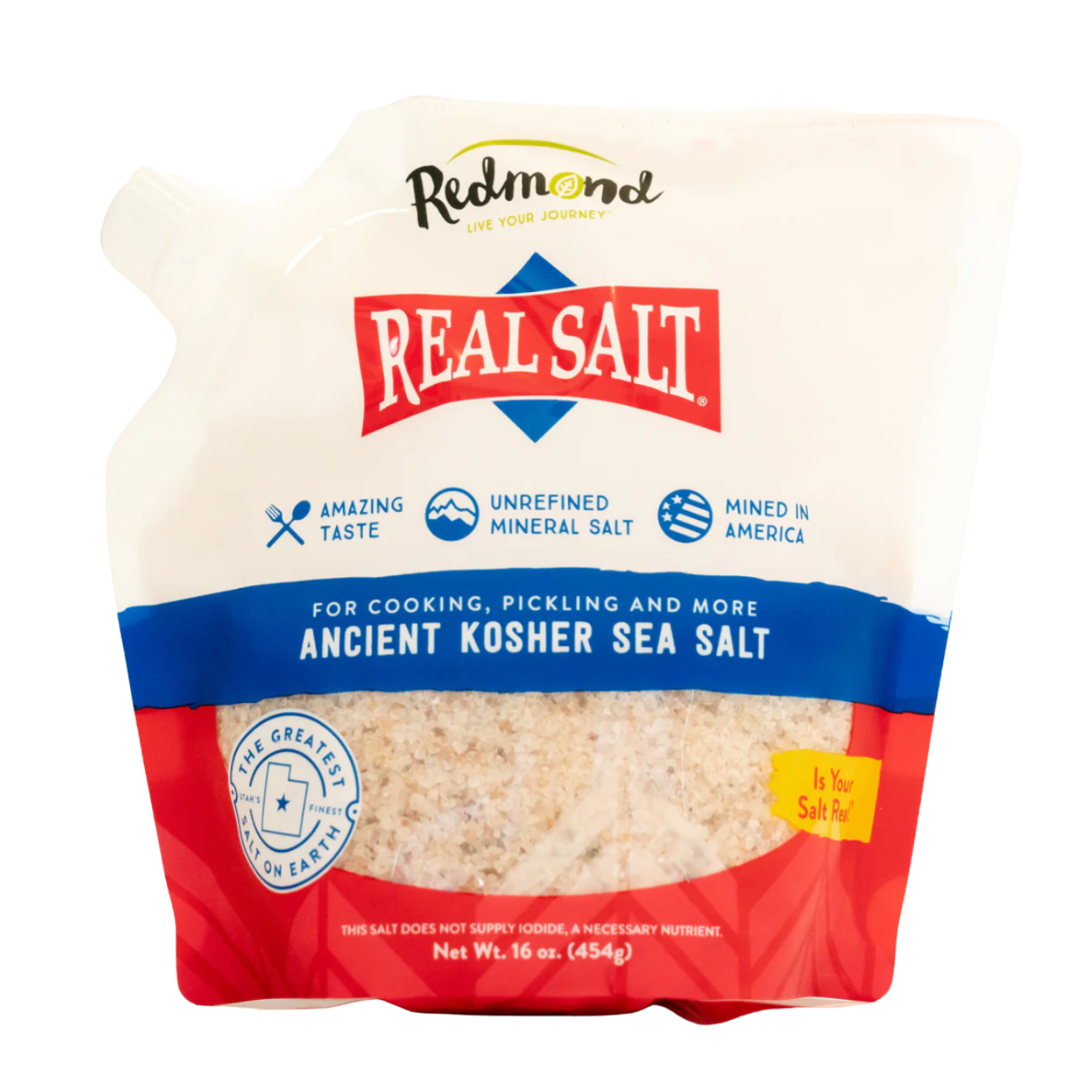 Real salt KOSHER 16 oz 454g Pouch