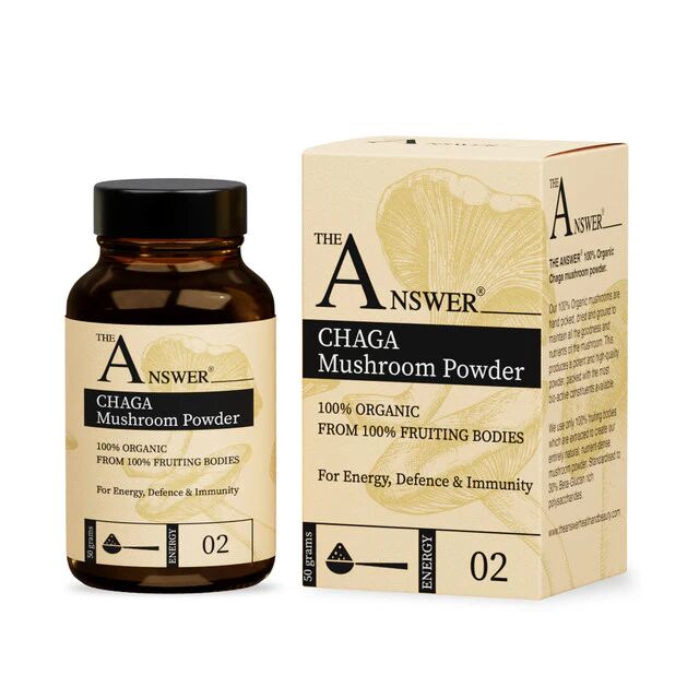 100% organic chaga mushroom powder