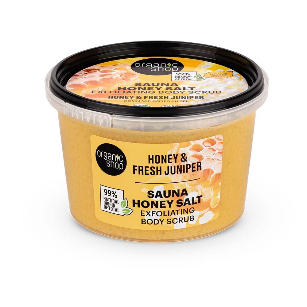 Sauna Honey Salt Exfoliating body scrub Honey & Fresh Juniper 250ml