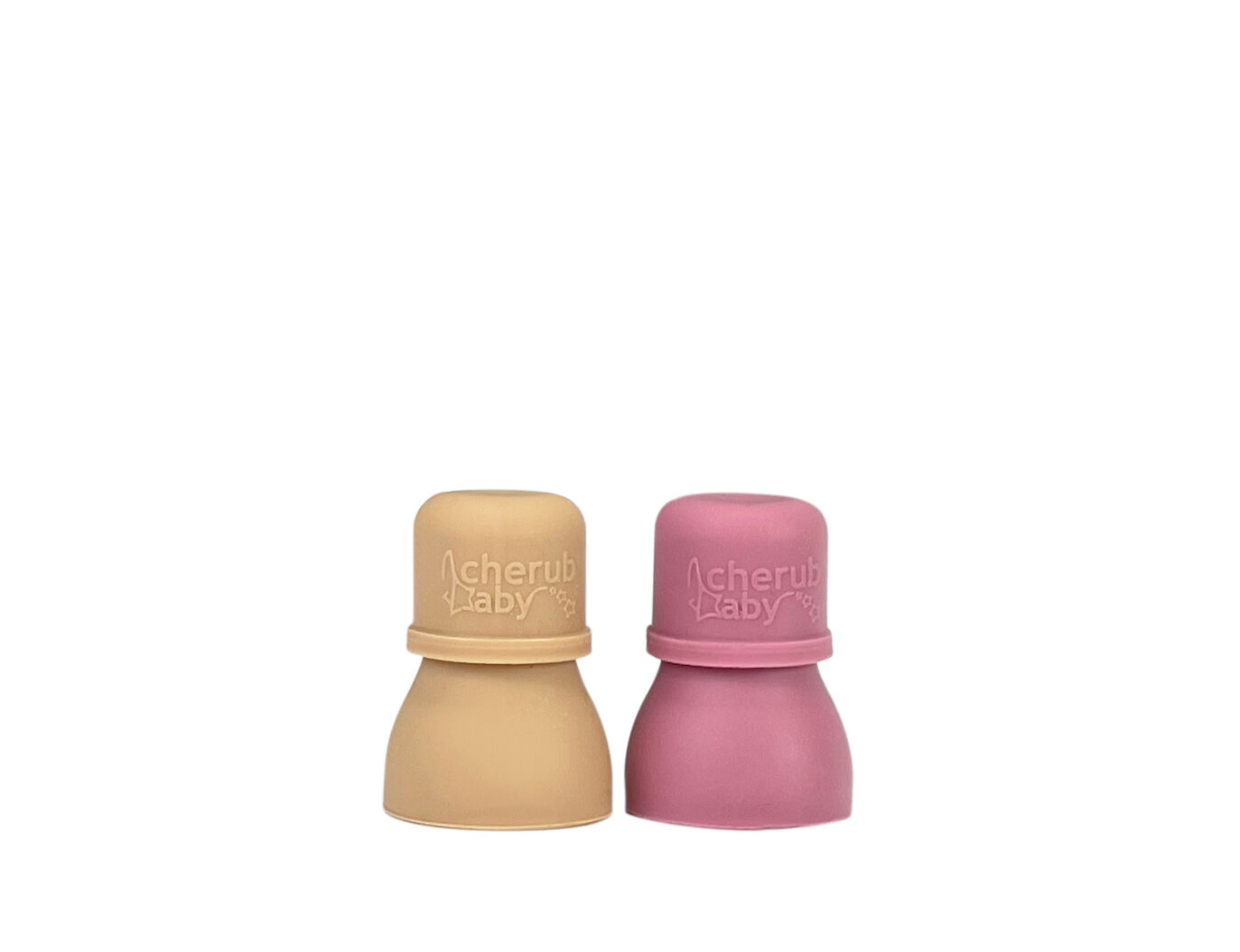 CherubBaby Silikonpip till Matpåsar Dusty Rose & Sand