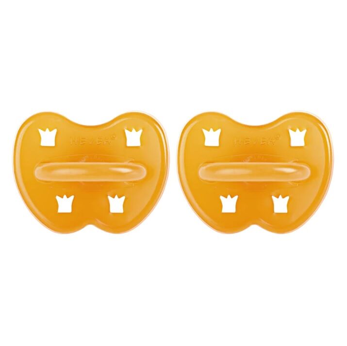 Naturgumminapp - Krona, Rund - 3-36 mån 2-pack - Hevea