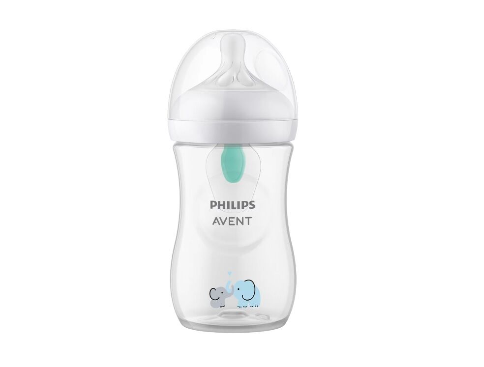 Philips Avent Natural Response Nappflaska med Airfree-ventil 260 ml Elefanter