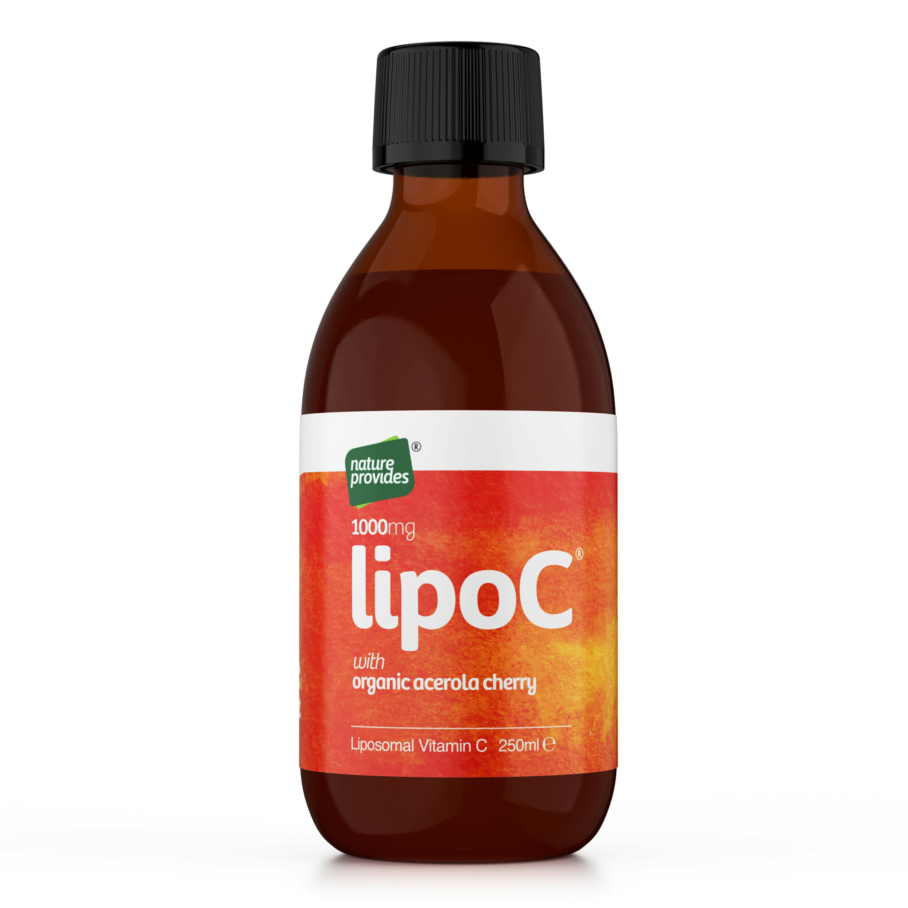 LipoC vitamin C with Organic Acerola Cherry 250ml  - Nature Provides