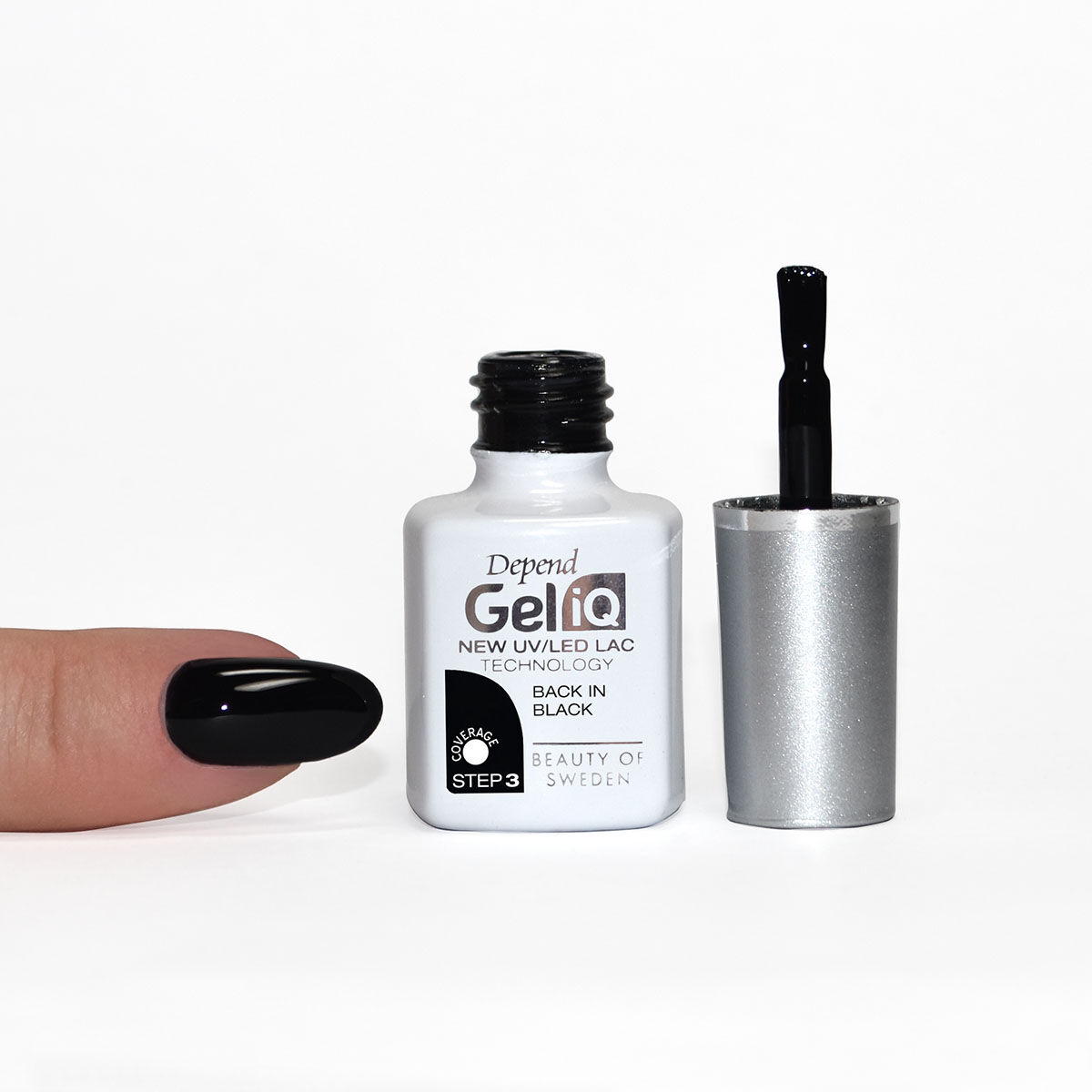 Depend Gel iQ UV/LED Nail Polish Back in Black