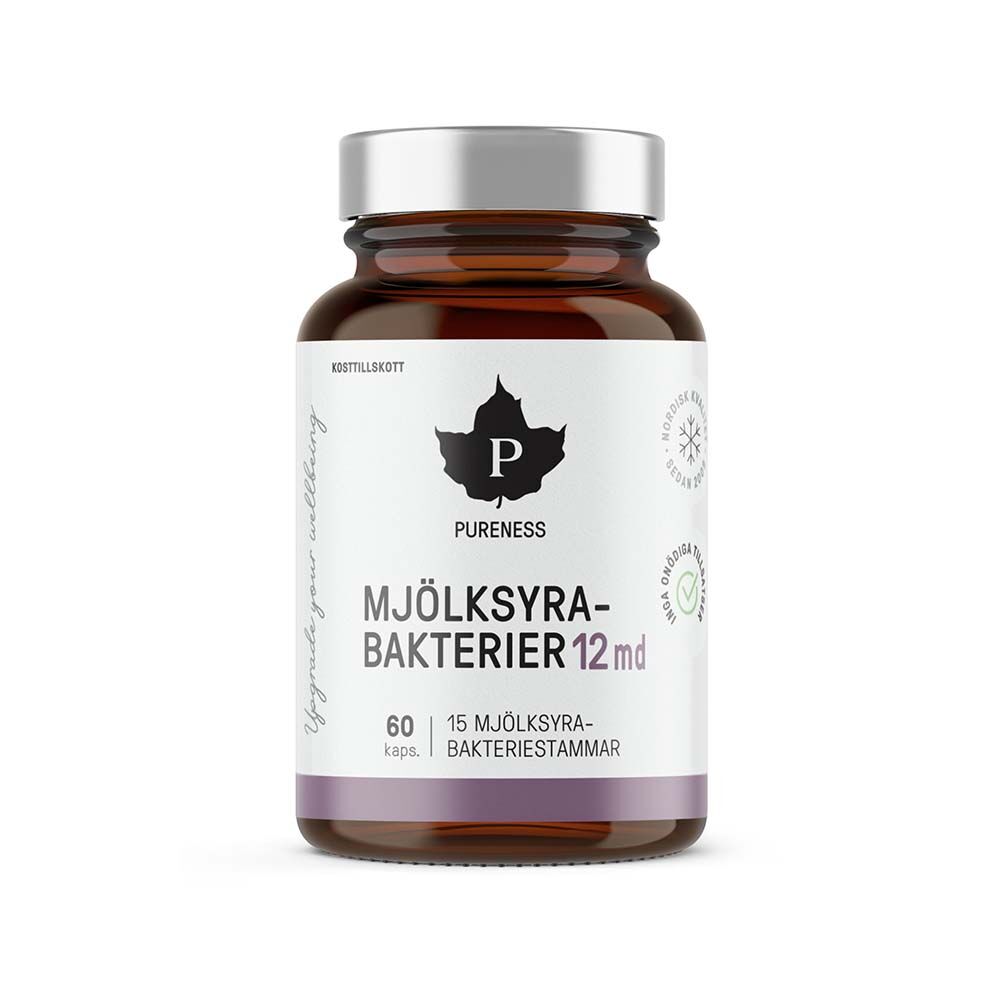 Mjölksyrabakterier 12md 60 kapslar Pureness