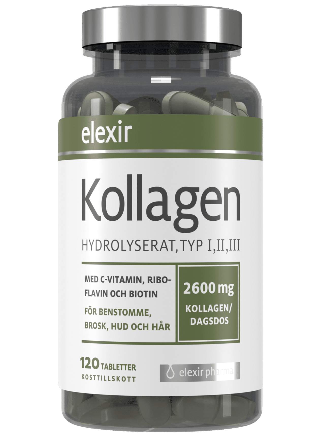 Elexir Kollagen hydrolyserat 120 tabletter