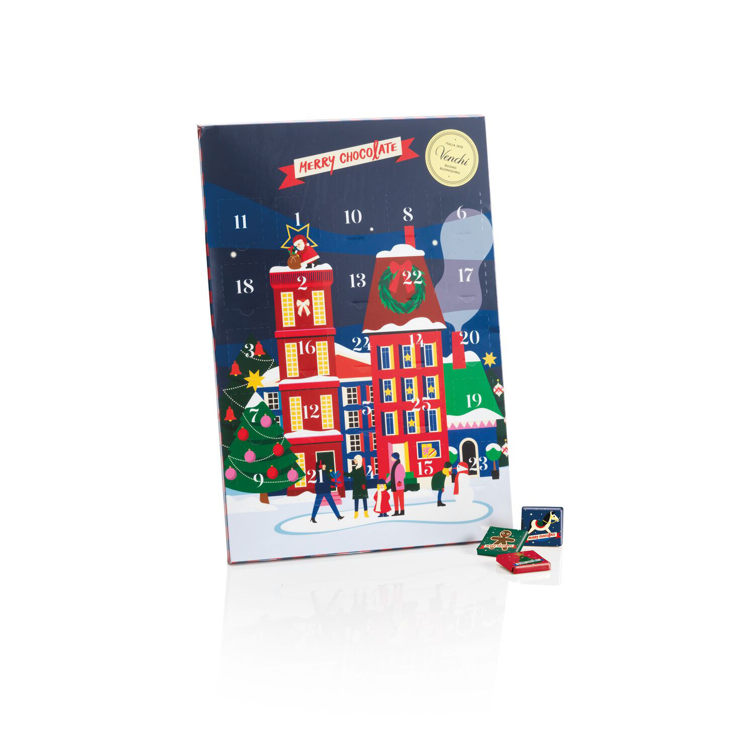Adventskalender Classic 25 luckor med choklad - Venchi